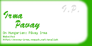 irma pavay business card